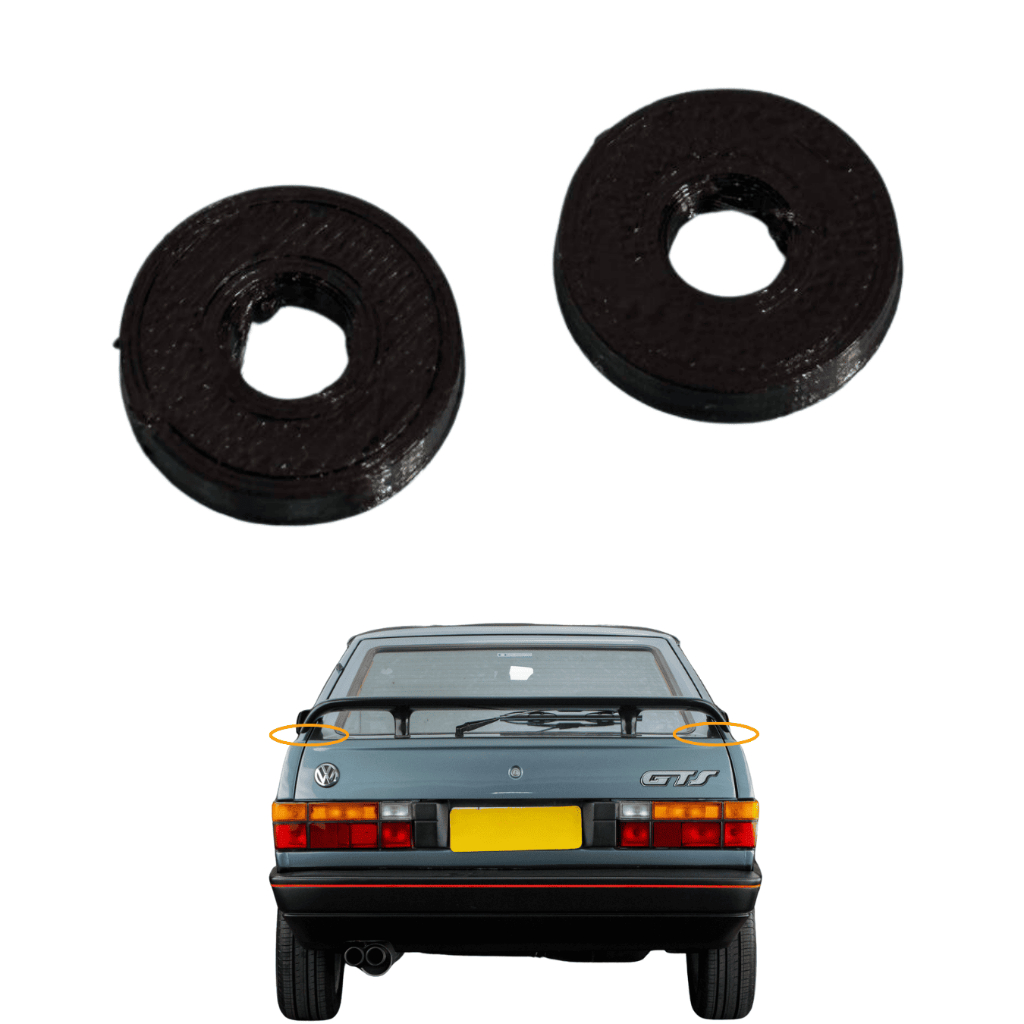 Kit Calço Borracha Aerofólio 2 Peças Gol Gti Gts Gl Cl Gt