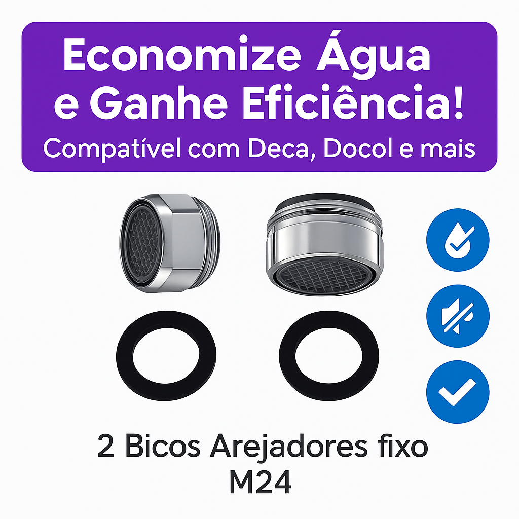 Arejador Bico De Torneira Fixo Deca Docol Forusi Fixo Macho M24 24mm