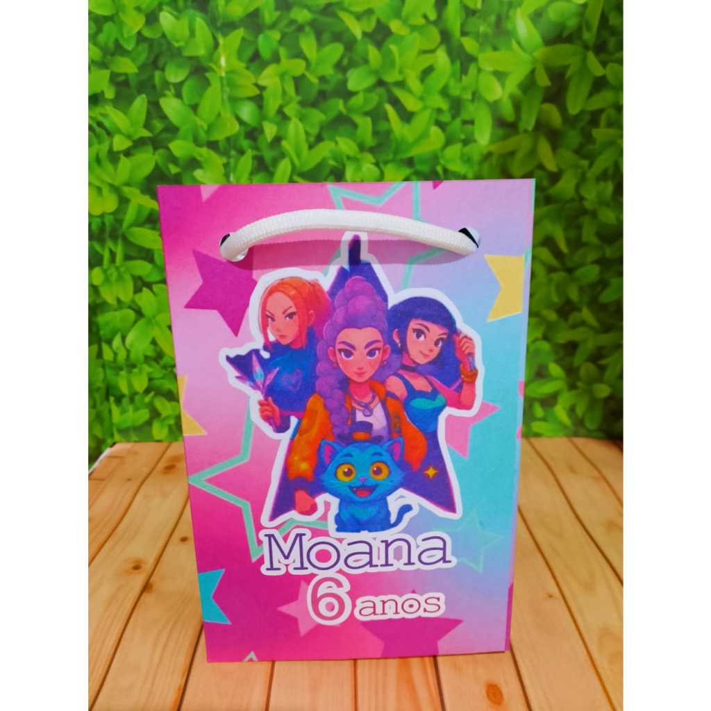 PEGUE E MONTE - SACOLINHA SURPRESA PERSONALIZADA PARA LEMBRANCINHA DE ANIVERSÁRIO TEMA GUERREIRAS DO K- POP