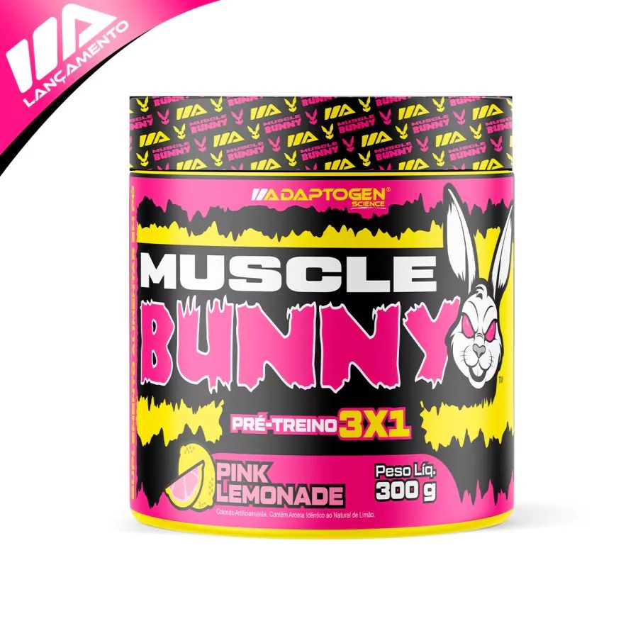 Adaptogen Science Muscle Bunny 300g – Pré-Treino em Pó – Sabores