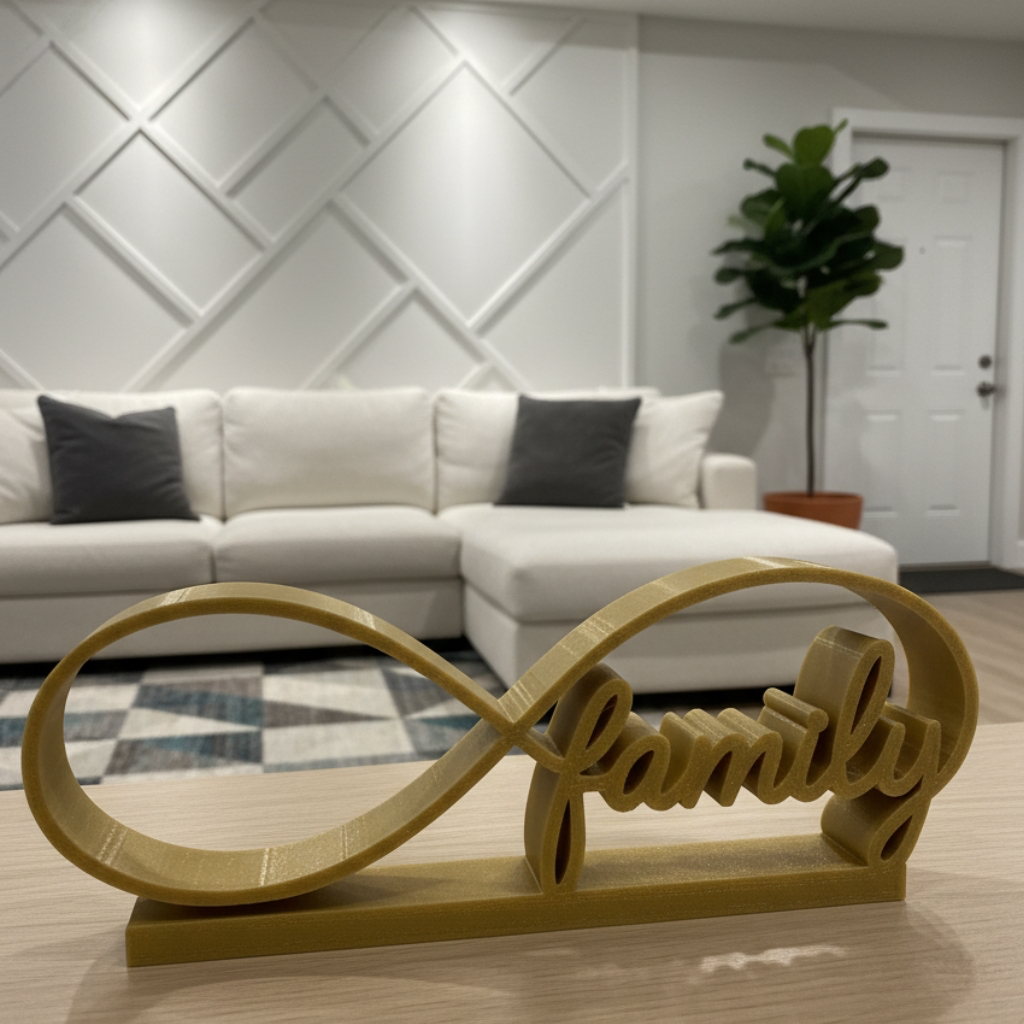 Símbolo do Infinito Família Decoração Moderna Home Decor Mesa Estante Casa Dourado Preto em Oferta na Shopee
