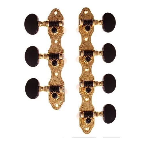 Tarraxa Para Violão 7 Cordas Nylon Dourada/Preta Haus 14D Dj406Pg-Gd/Bk