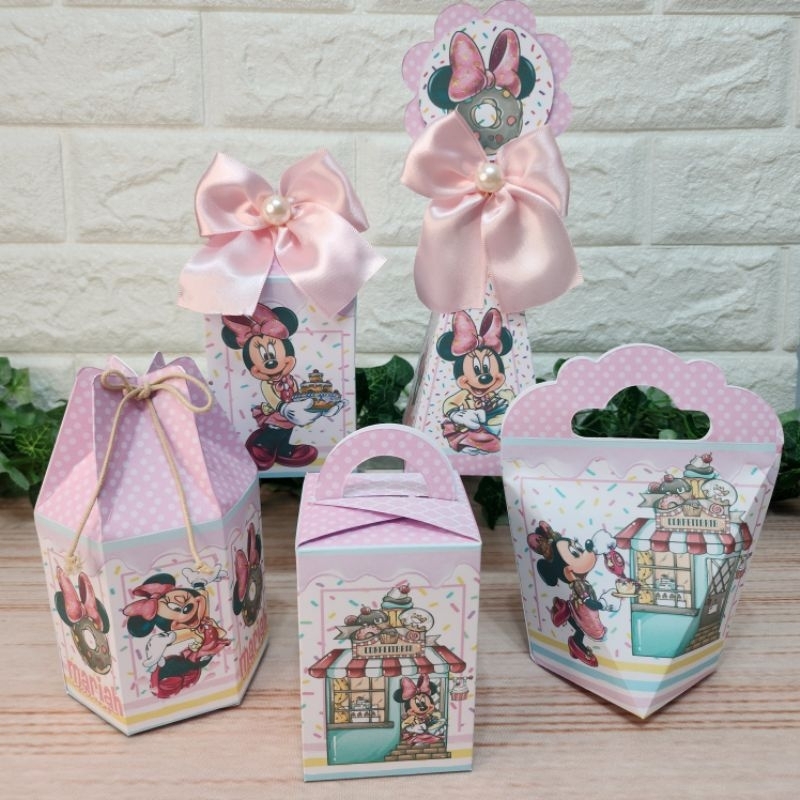 Minnie Confeiteira Kit Personalizado Kit Festa l Lembrancinha l Aniversario l Caixinhas Personalizadas l Festa Infantil