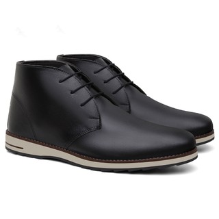Bota Masculina Cano Curto Casual Social Oxford Leve Confortável Moda Masculina Elegante Amarrar