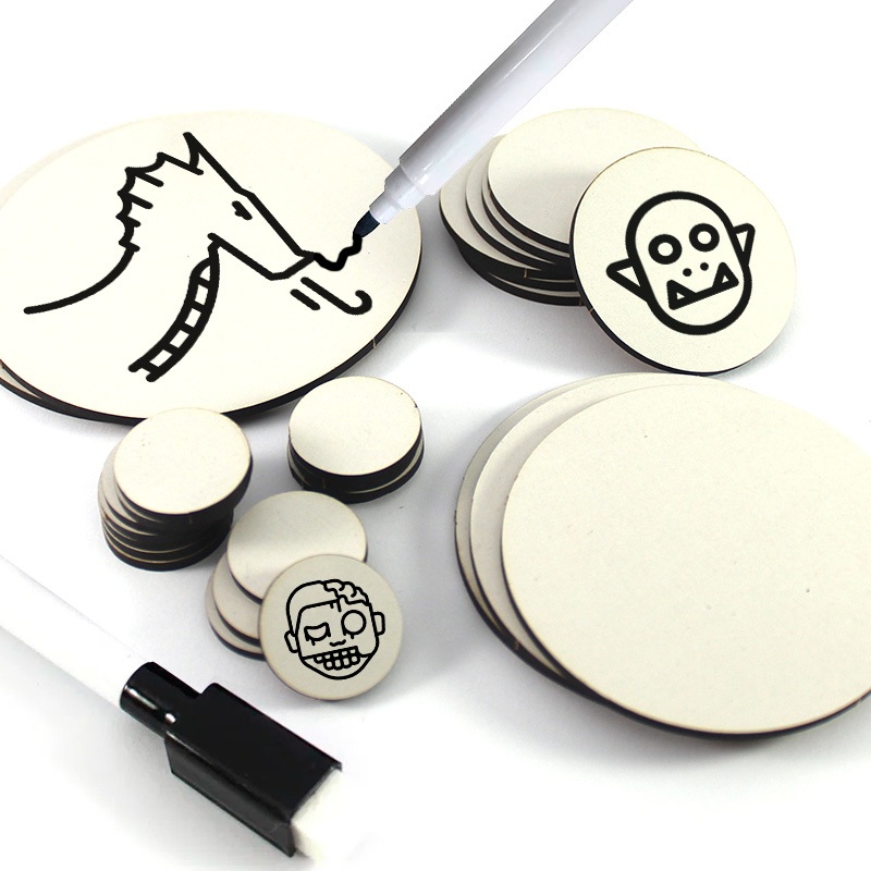 Kit 27 Tokens Riscáveis + Caneta - Tamanhos Variados - 25mm a 100mm - Mais RPG em Oferta na Shopee