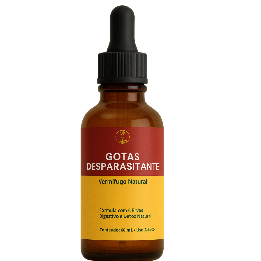 Extrato - Tintura Desparasitante Natural - 60 ml  Absinto, Cravo, Nogueira, Pau d'arco, Erva doce e Boldo