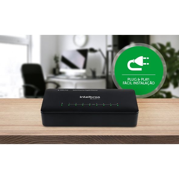 Switch Intelbras Sf 800 Q+ 10/100 Mbps