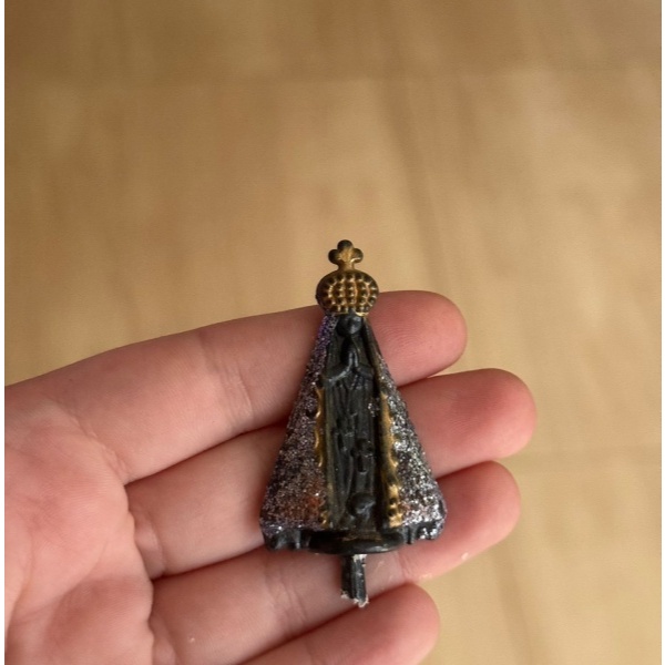 Nossa senhora de aparecida, catolicismo, mini, pequena, decoração, decor, catolica, bazar, brechó, desapego, fé, maria