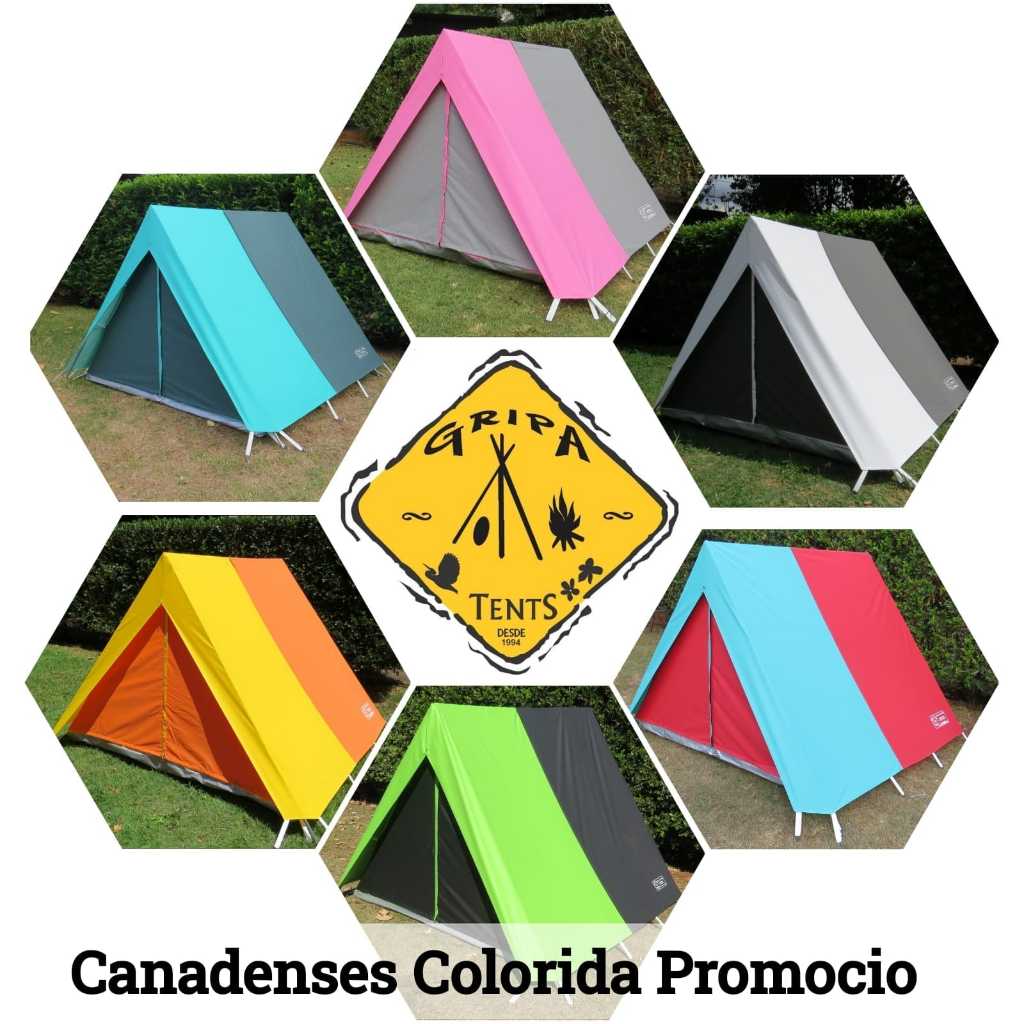 Barraca Camping Canadense 5L Colorida Promocional Gripa Tents