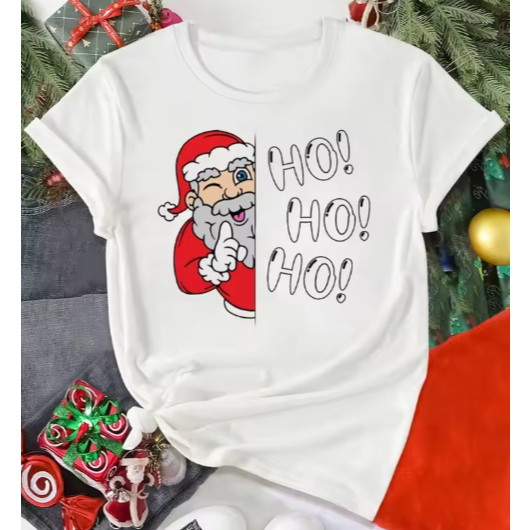 Camisa Camiseta Blusinha Blusa Feminina Natal Confortavel Macia Moderna Tendencia Estilosa