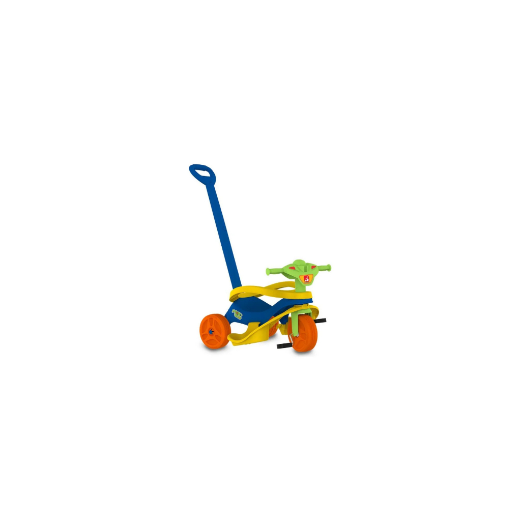 Triciclo Mototico Passeio E Pedal Azul Brinquedo Bandeirante