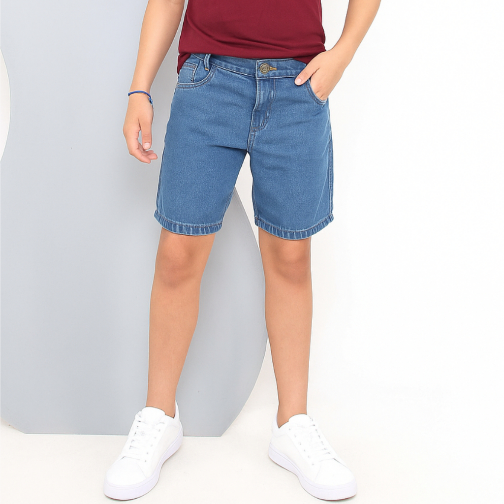 Bermuda short infantil juvenil jeans menino 8 ao 16