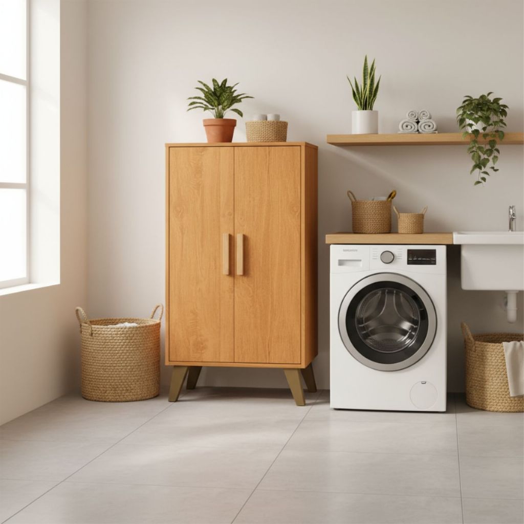 Armario Organizador Multiuso 2 Portas Com Prateleiras Retrô Sapateira Lavanderia Closet Quarto  Sala em Oferta na Shopee