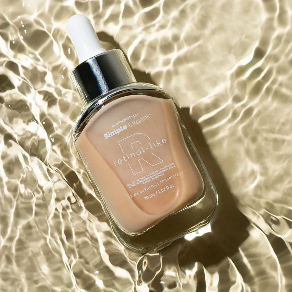 Sérum Solução Retinol Skincare Antiacne e Antioleosidade em Sete Dias Simple Organic em Oferta na Shopee