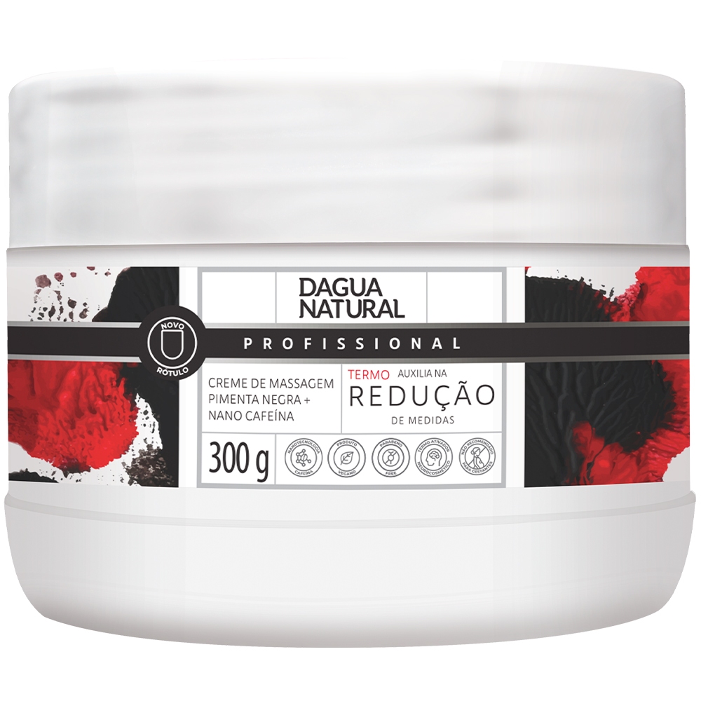 Creme Massagem Dagua Natural Pimenta Negra 300g Redução de Medidas e Celulite em Oferta na Shopee