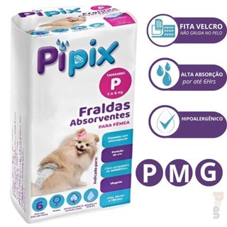 Fralda Descartável para Cachorro Fêmea Fralda Higiênica Para cães Pipix em Oferta na Shopee