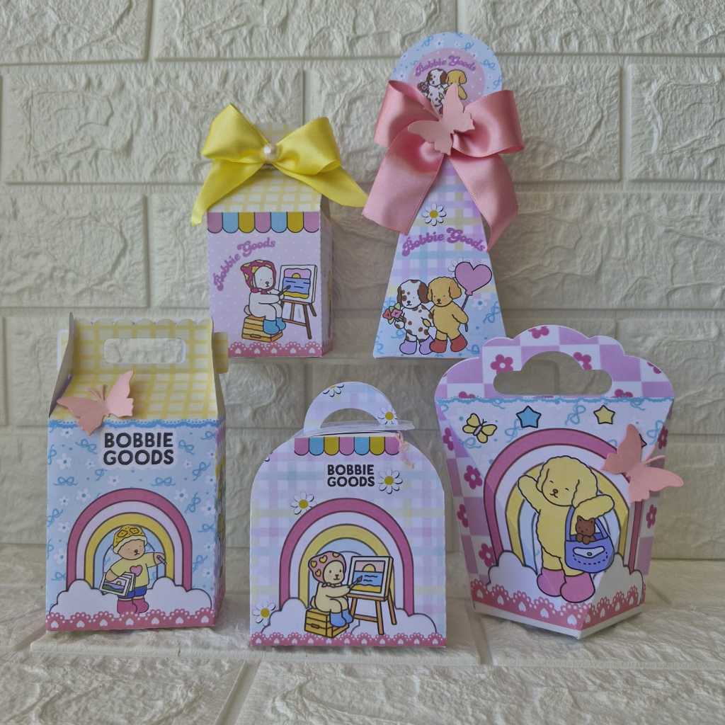 Kit Clássic Caixinhas Personalizadas Tema  Bobgoods - Lembrancinhas  Decoração de Aniversário - Caixinhas Personalizadas