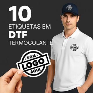 DTF Estampas de Etiquetas com logo Empresa Promocional Aplicar com Ferro Envio Rápido Termocolante em Oferta na Shopee