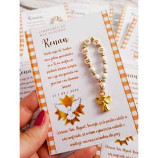 Mini Terço Personalizado - Lembrancinha para batismo, eucaristia e primeira comunhão em Oferta na Shopee