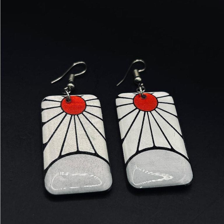 Brinco Demon Slayer Tanjiro Par Aço Inox Antialérgico - Unissex em Oferta na Shopee