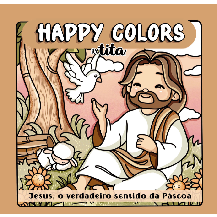 LIVRO DE COLORIR HAPPY COLORS JESUS CRISTO