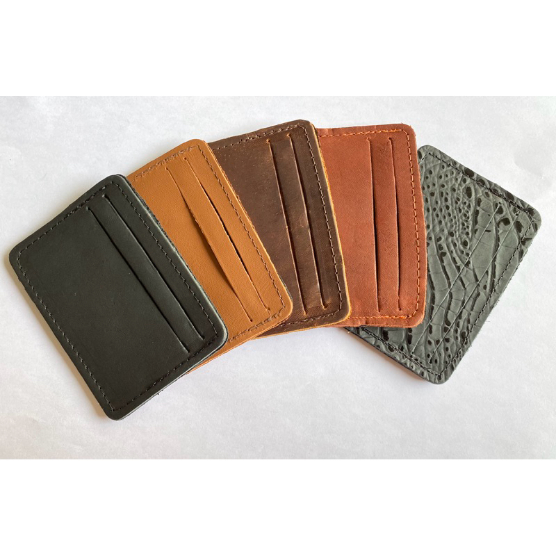 Kit Porta Cartão Slim 10 e 20 unidades couro legítimo variedades de cores