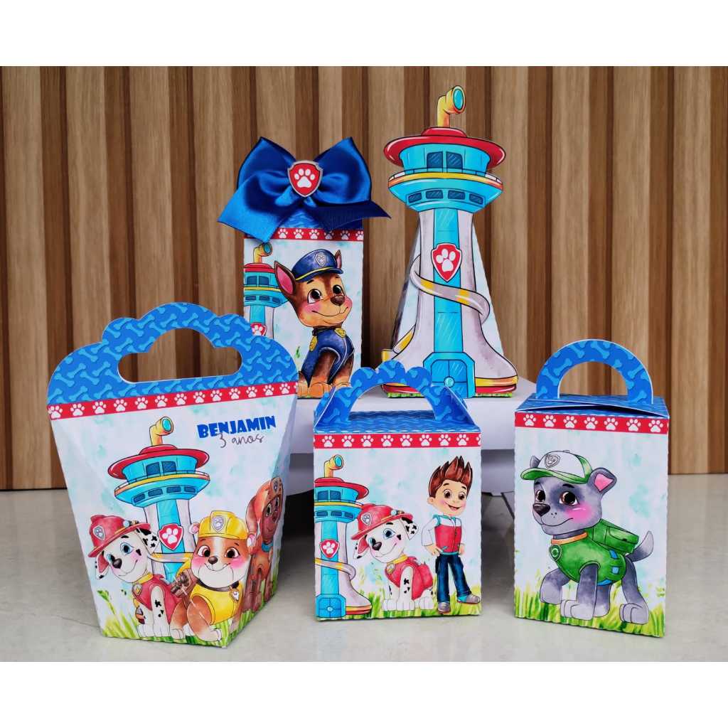 Kit Personalizados Patrulha Canina I Caixinhas Patrulha Canina I Kit Festa patrulha canina I Lembrancinha PEGUE E MONTE