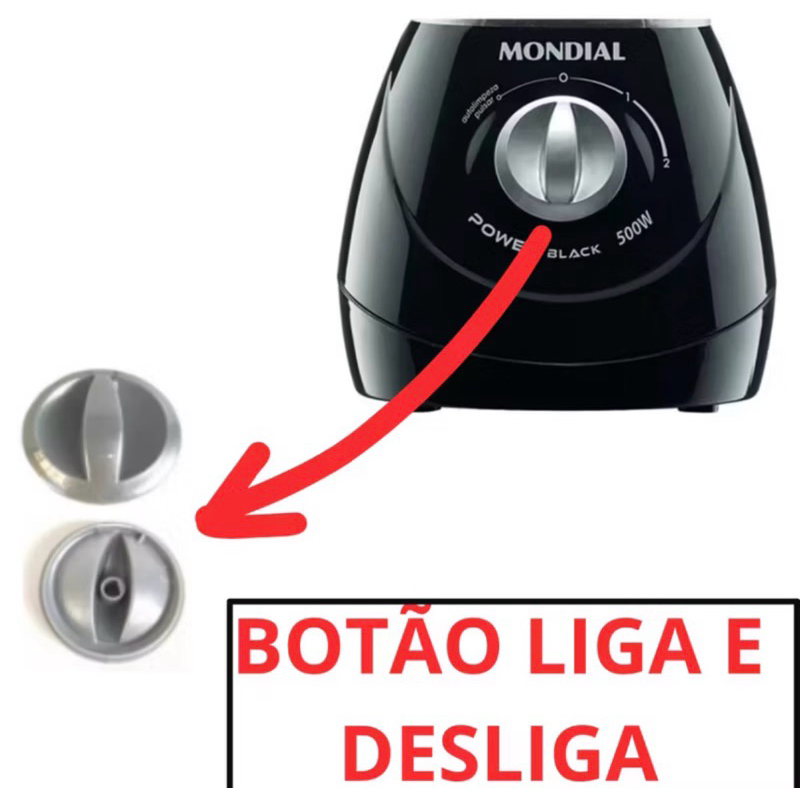 Botão Liquidificador Power L-28/38 Mondial Original