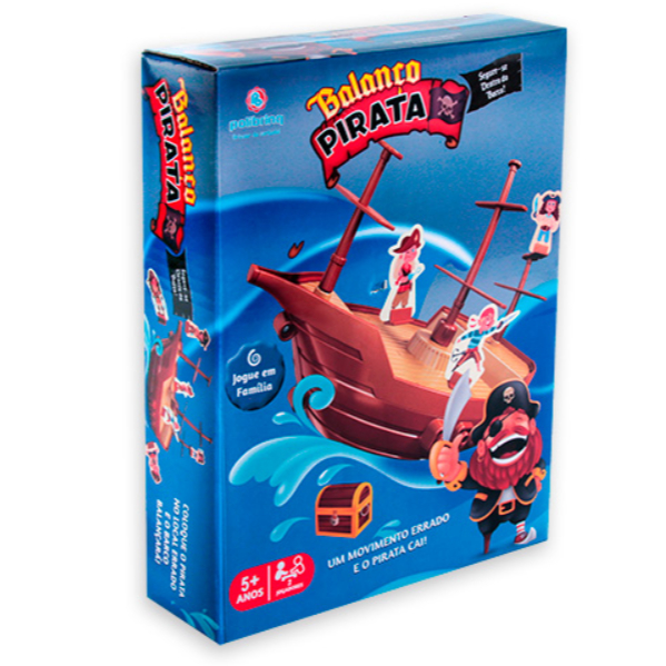 Balanço Pirata Polibrinq - Navio I Barco - Brinquedo Educativo Coordenação Motora e Jogo em Família