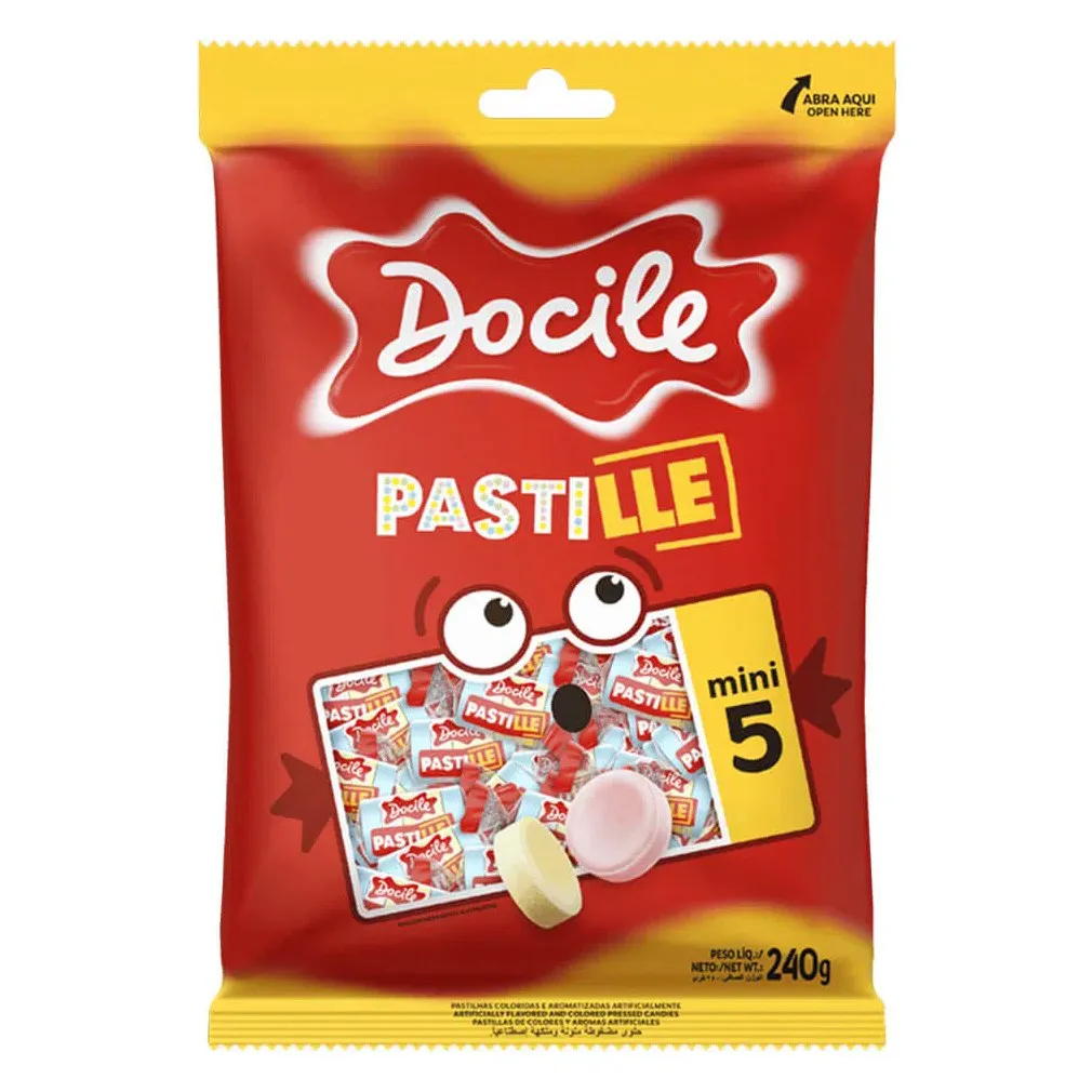 Pastilha Mini 5 Pastille Com 100 Unidades 240g - Docile