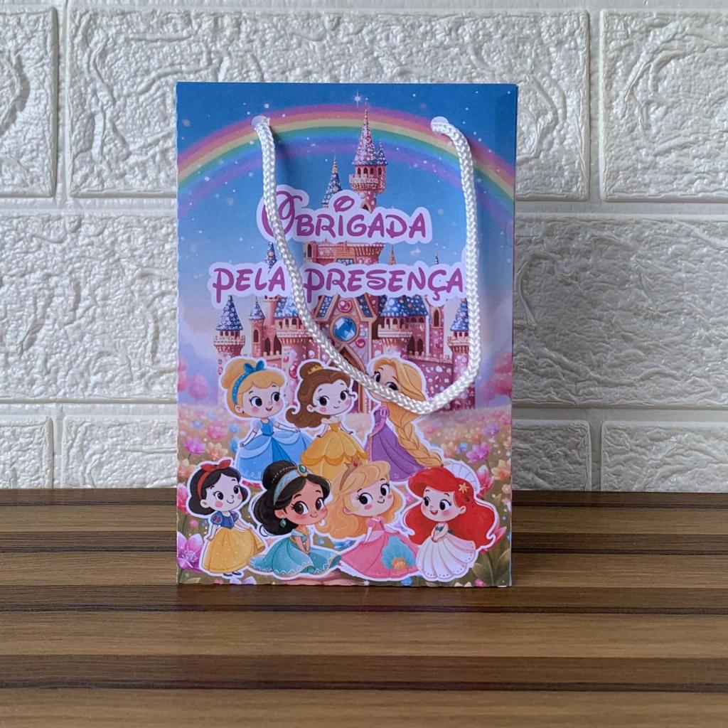 Sacolinha Surpresa Personalizada Lembrancinha Princesas Cute Disney - PEGUE E MONTE
