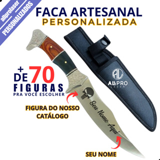 Faca Churrasco Faca Artesanal Afiada Personalizada Nome Logo em Oferta na Shopee