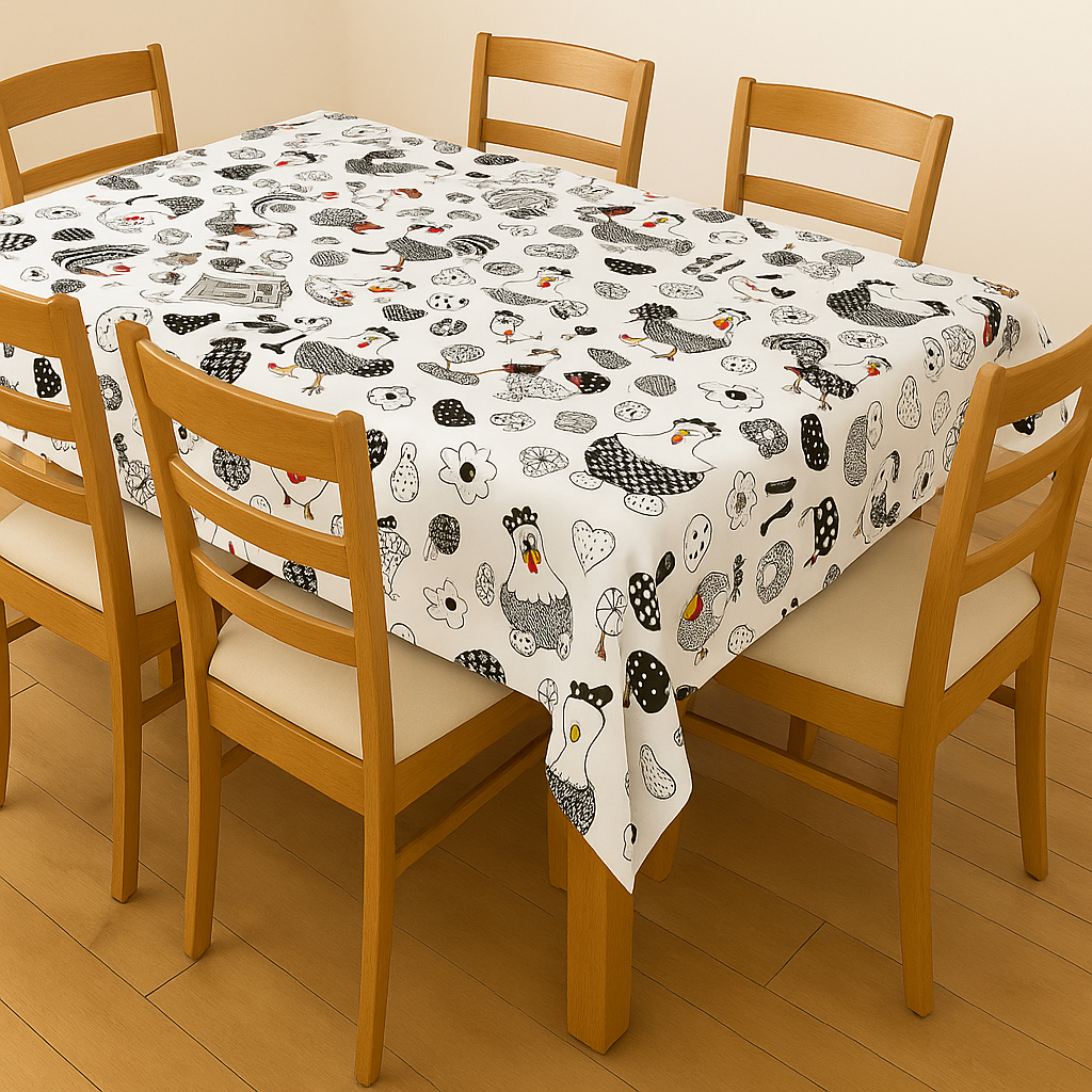 Toalha Plastica Mesa 6 Lugares Retangular Impermeável Grossa Termica Reforcada Cozinha Estampada