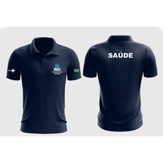 Camisa polo  Prefeitura RIO com logomarcas bordadas em Oferta na Shopee