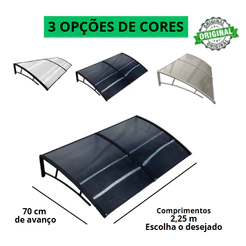Toldo Policarbonato 225cm Para Portas e Janelas.