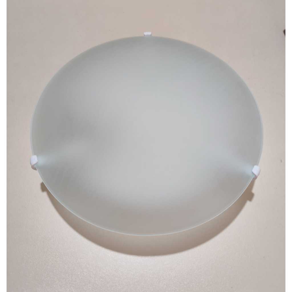 Plafon Redondo de Vidro Jateado 25cm Branco Bocal Porcelana 1 Lâmpada Lustre Plafonier Designer Elegante em Oferta na Shopee
