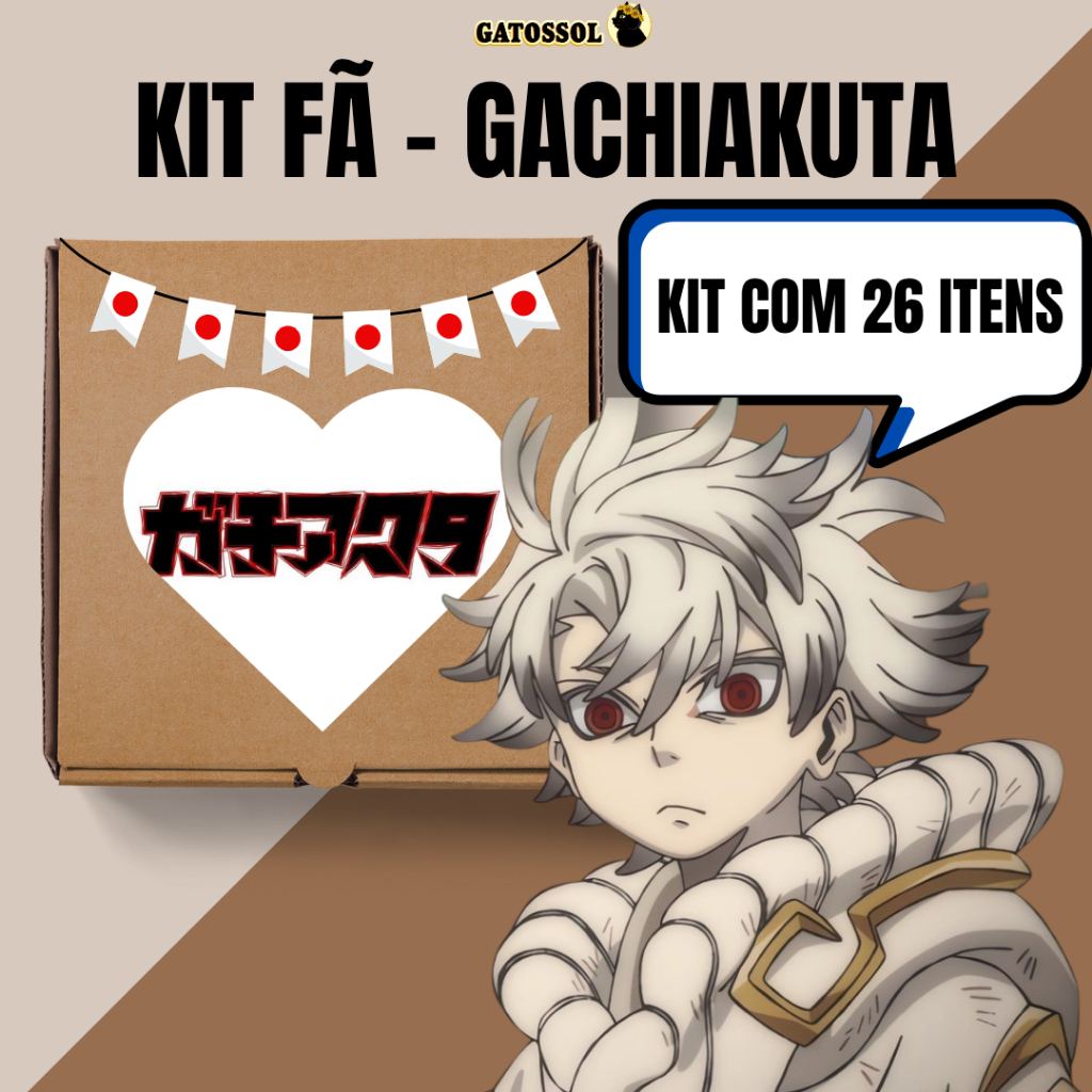 KIT FÃ - ANIME GACHIAKUTA Personalizado!! - RUDO - Bottons, Broche , Chaveiro, Ímã, Mini fotos, Boton Pin Bottom Botom