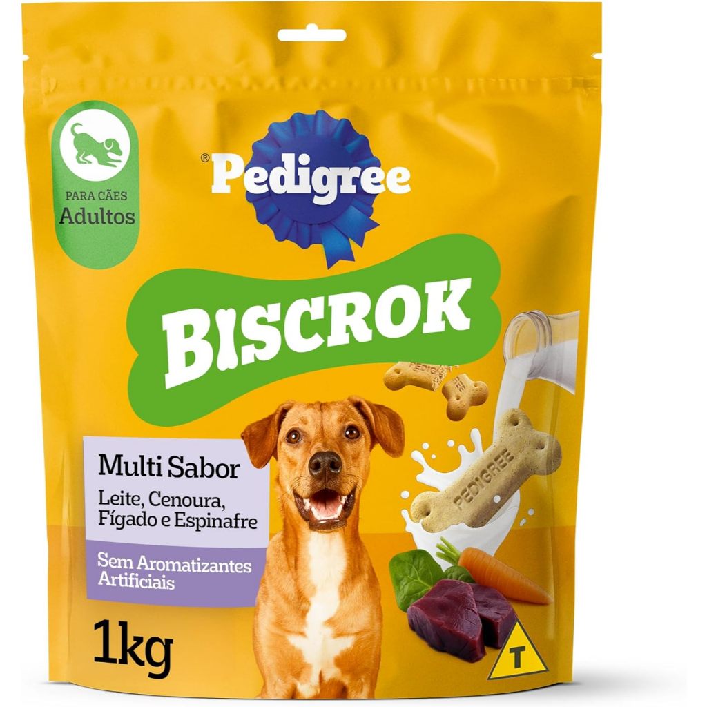Biscoito Pedigree Biscrok Para Cães Adultos Multi, 1 kg