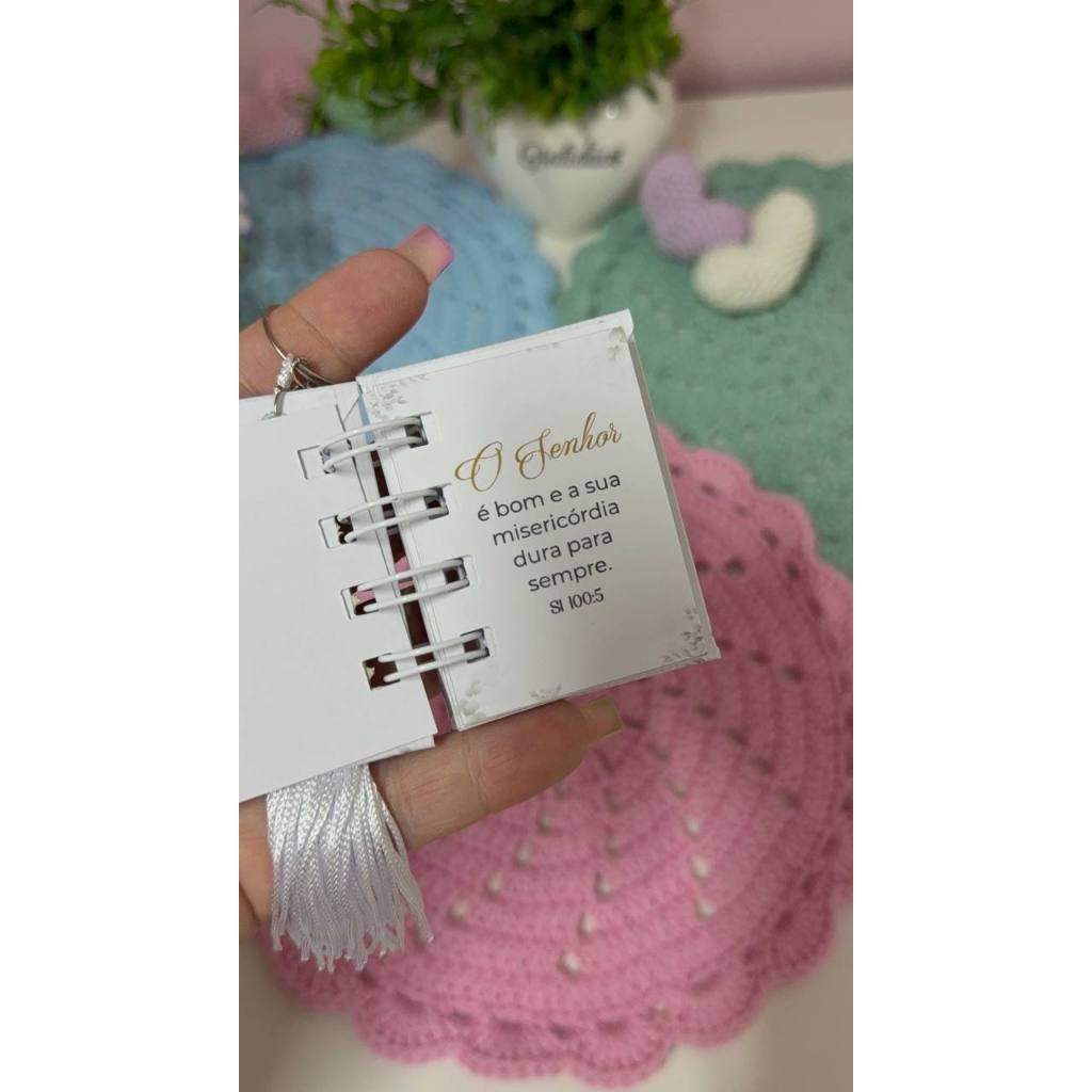 Kit 10 Lembrancinhas Batizado Eucaristia Crisma Personalizado