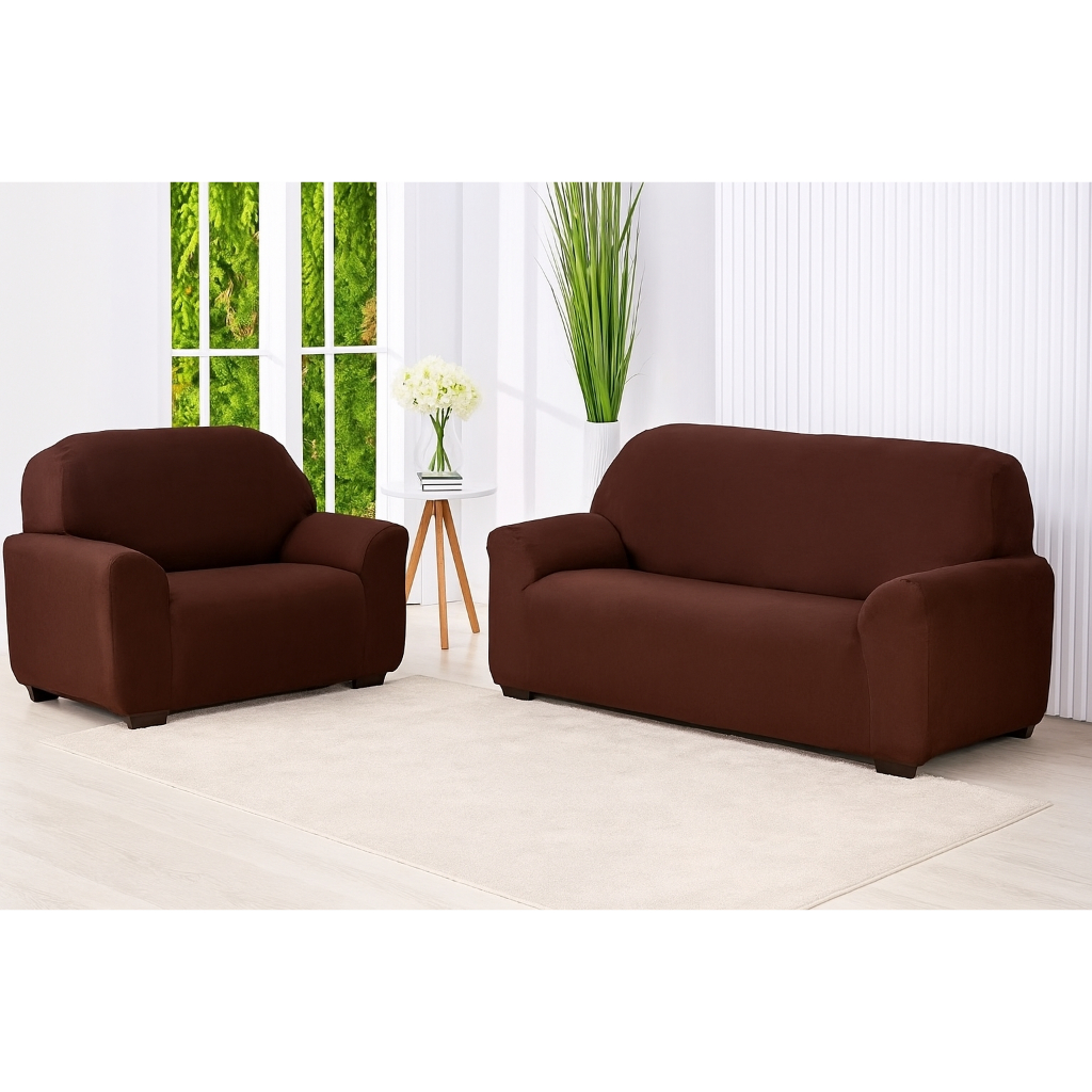 Capa de sofá 3 e 2 Lugares Coladinha/Ligadinha GG Lisa em Malha Gel