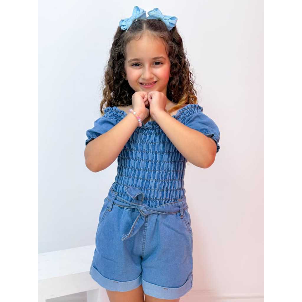 Macaquinho Infantil menina com Lastex – Conforto,Estilo e Qualidade Premium