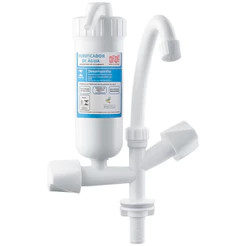 Torneira com Purificador HERC Branca Bica Móvel para Bancada – ABS Resistente