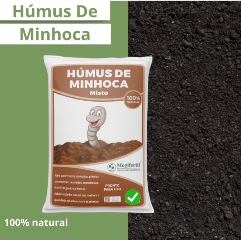 Húmus De Minhoca Mogifertil 10Kg Fertilizante Natural em Oferta na Shopee