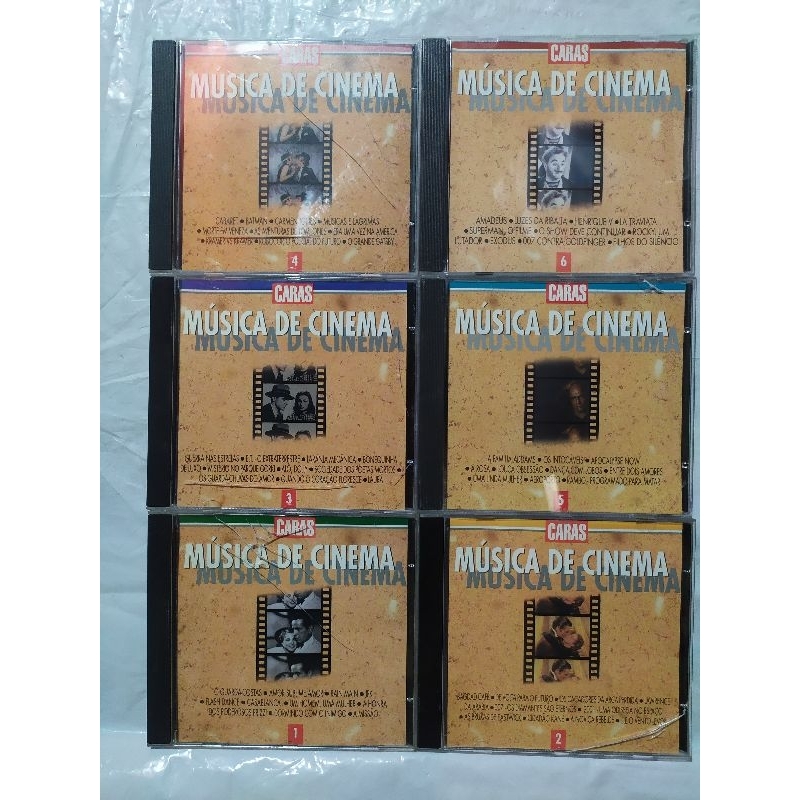 kit coleção músicas de cinema caras 6 volumes