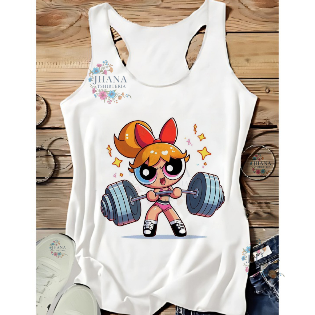 REGATA CRIATIVA FEMININA FLORZINHA,MENINAS SUPER PODEROSAS,MODA CASUAL,FITNES,ACADEMIA,MODA PLUS SIZE em Oferta na Shopee