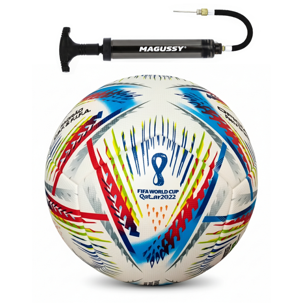 Bola Futebol Campo Raccer Oficial Copa Qatar + Bomba De Ar