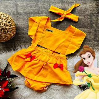 Romper  mesversário  da Bela em Oferta na Shopee