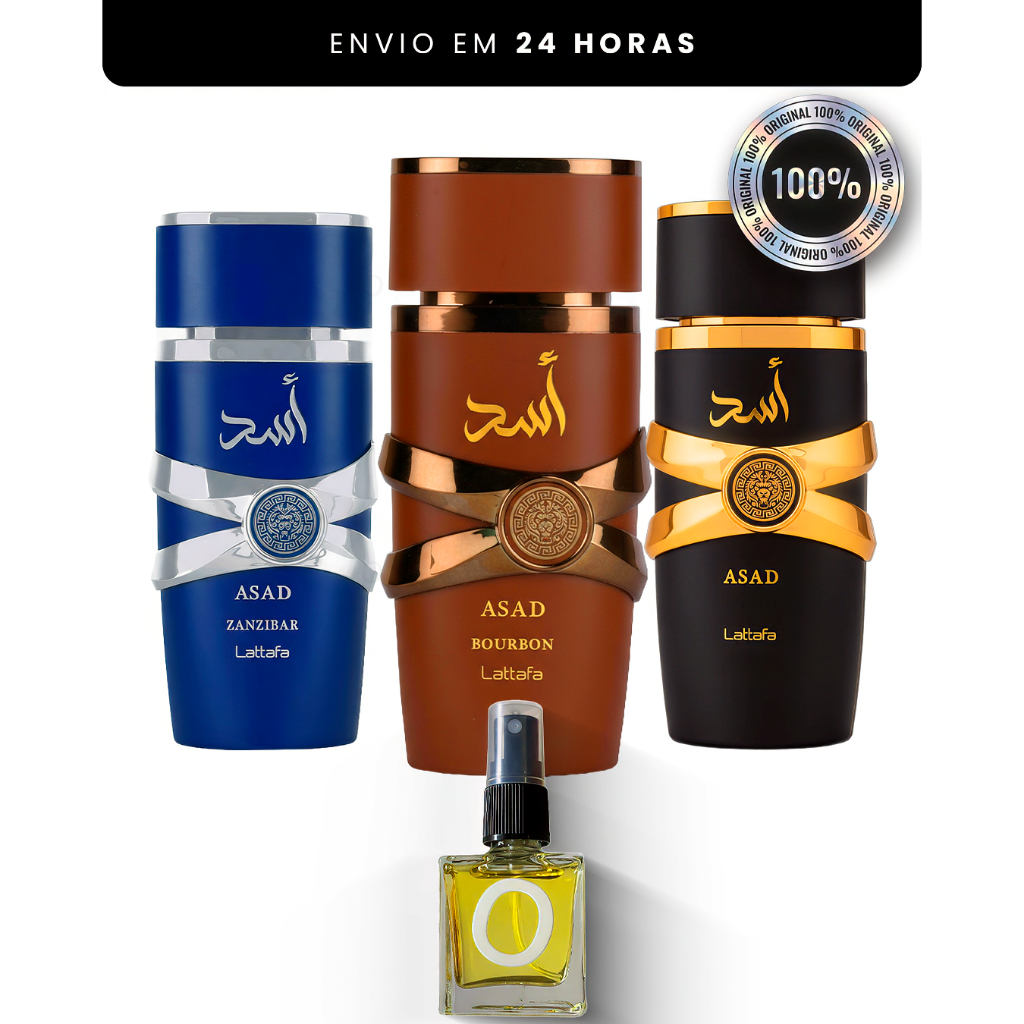 Kit Perfume Árabe Asad EDP Masculino 10ml – Original