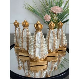 Kit 5 Nossa Senhora Aparecida Perolada 10cm em Oferta na Shopee