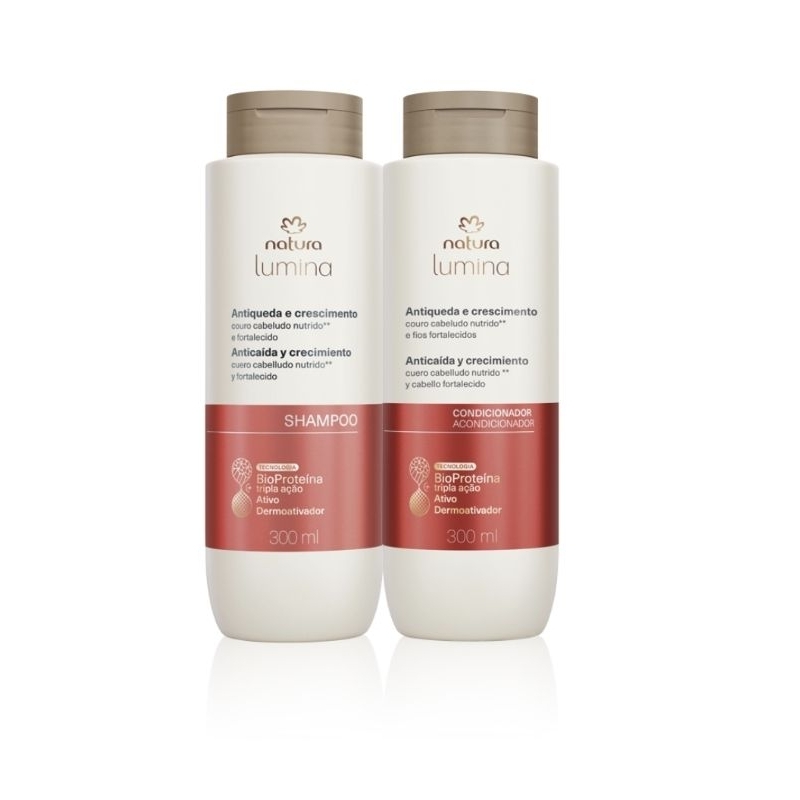Shampoo e Condicionador Antiqueda e Crescimento Lumina Natura em Oferta na Shopee